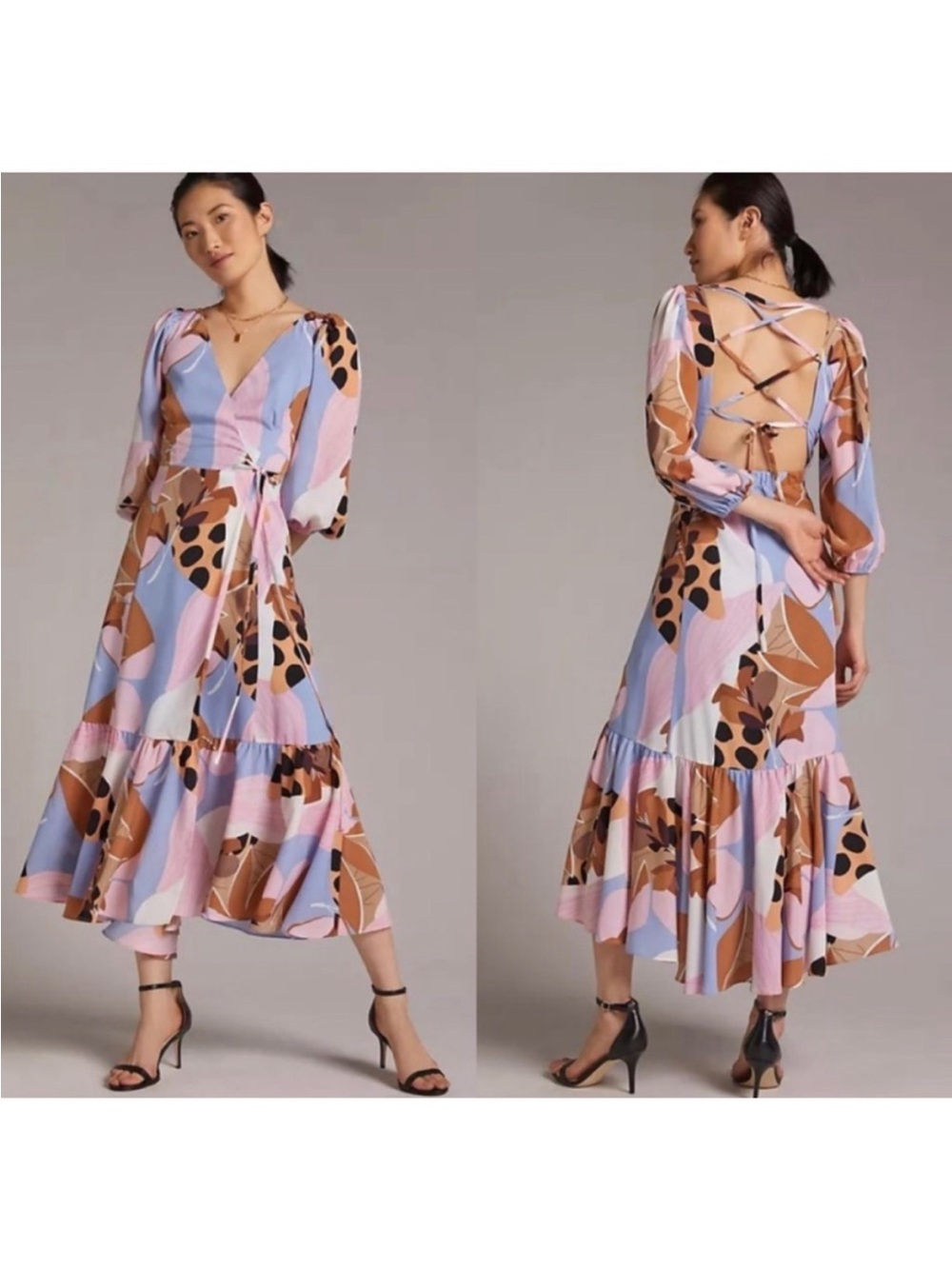 Anthropologie Hutch Bloom Wrap Midi Dress